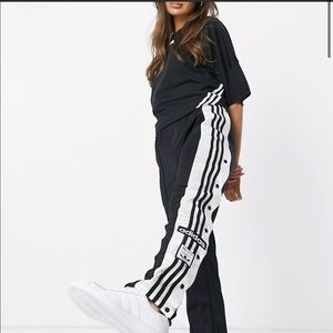adidas snap pants black XS